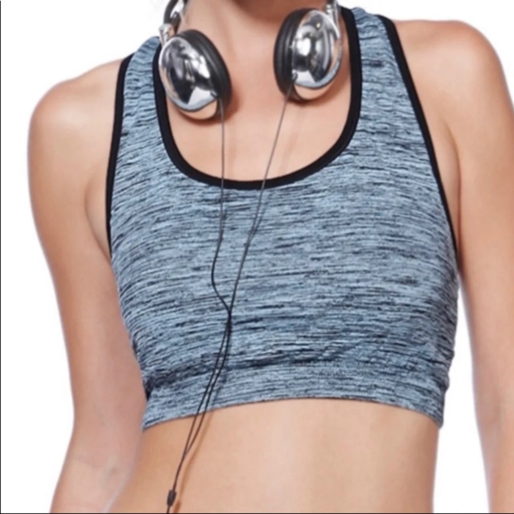 NikiBiki Racer Back Heather Gray Sports Bra
